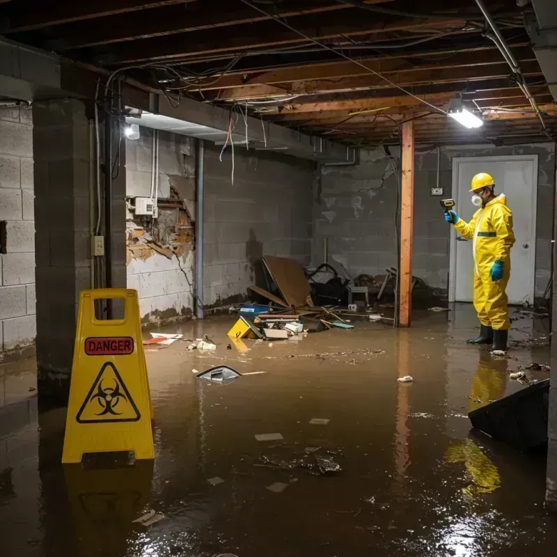 Flooded Basement Electrical Hazard in Holiday Shores, IL Property